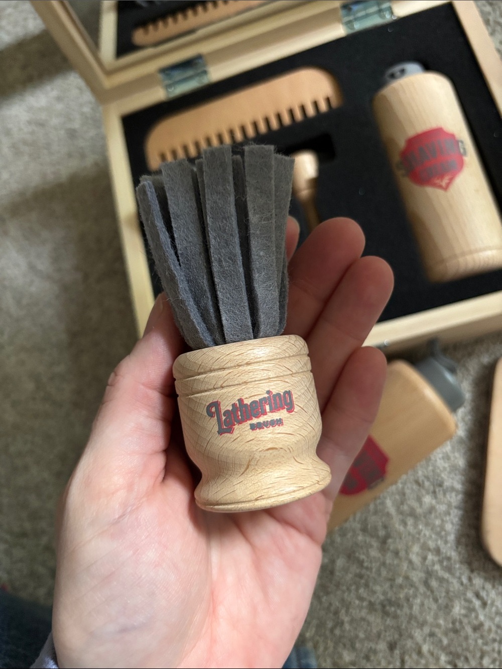 Retired Wooden Hearth & Hand Shaving Kit with extra pieces - Picture 7 of 12